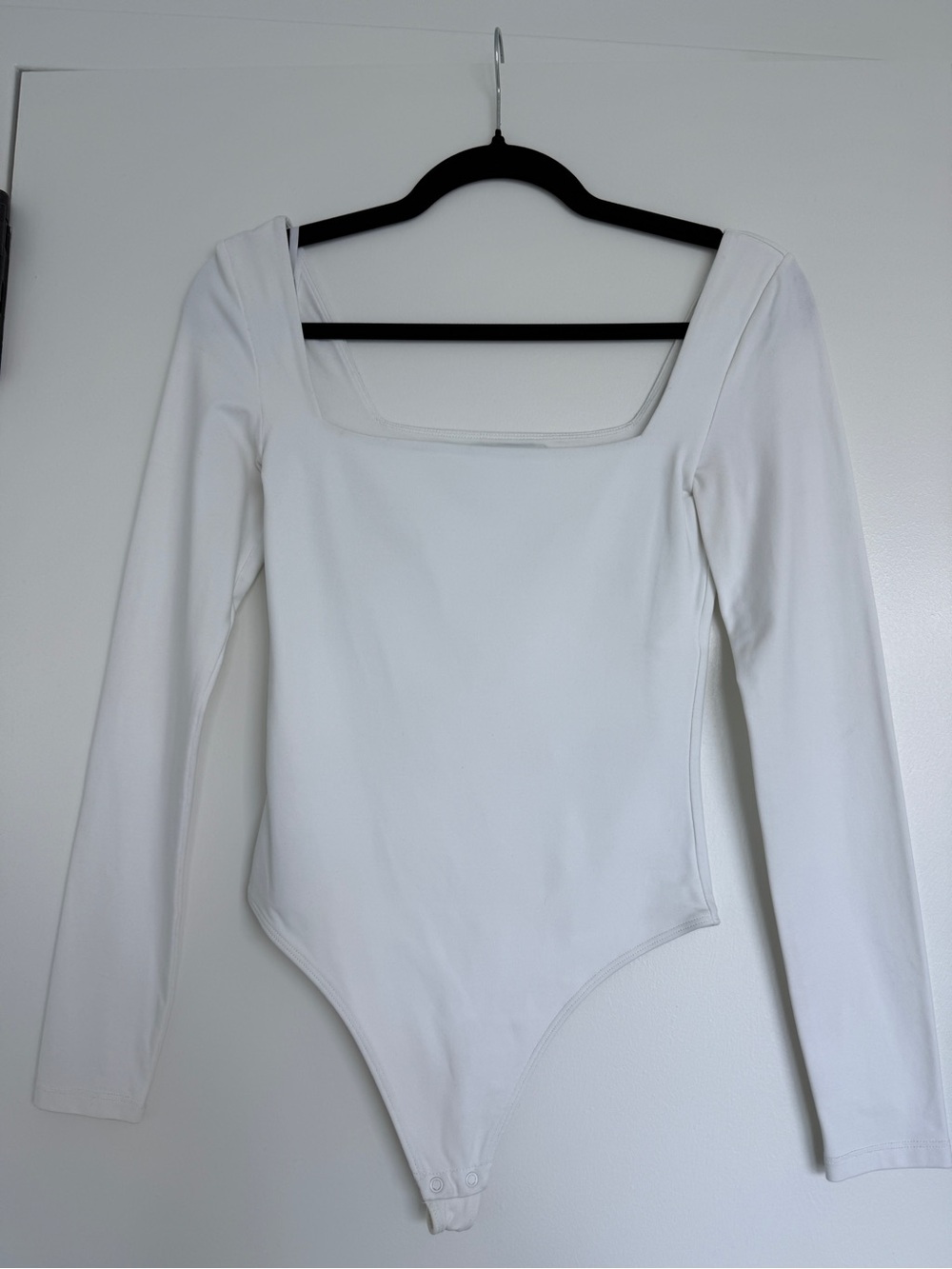 Babaton White Long-Sleeve Square-Neck Kids Bodysuit